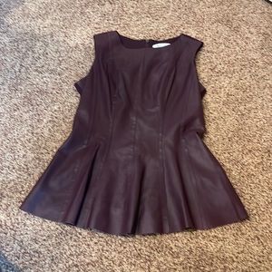 REDUCED - My Tribe Brown Leather Top